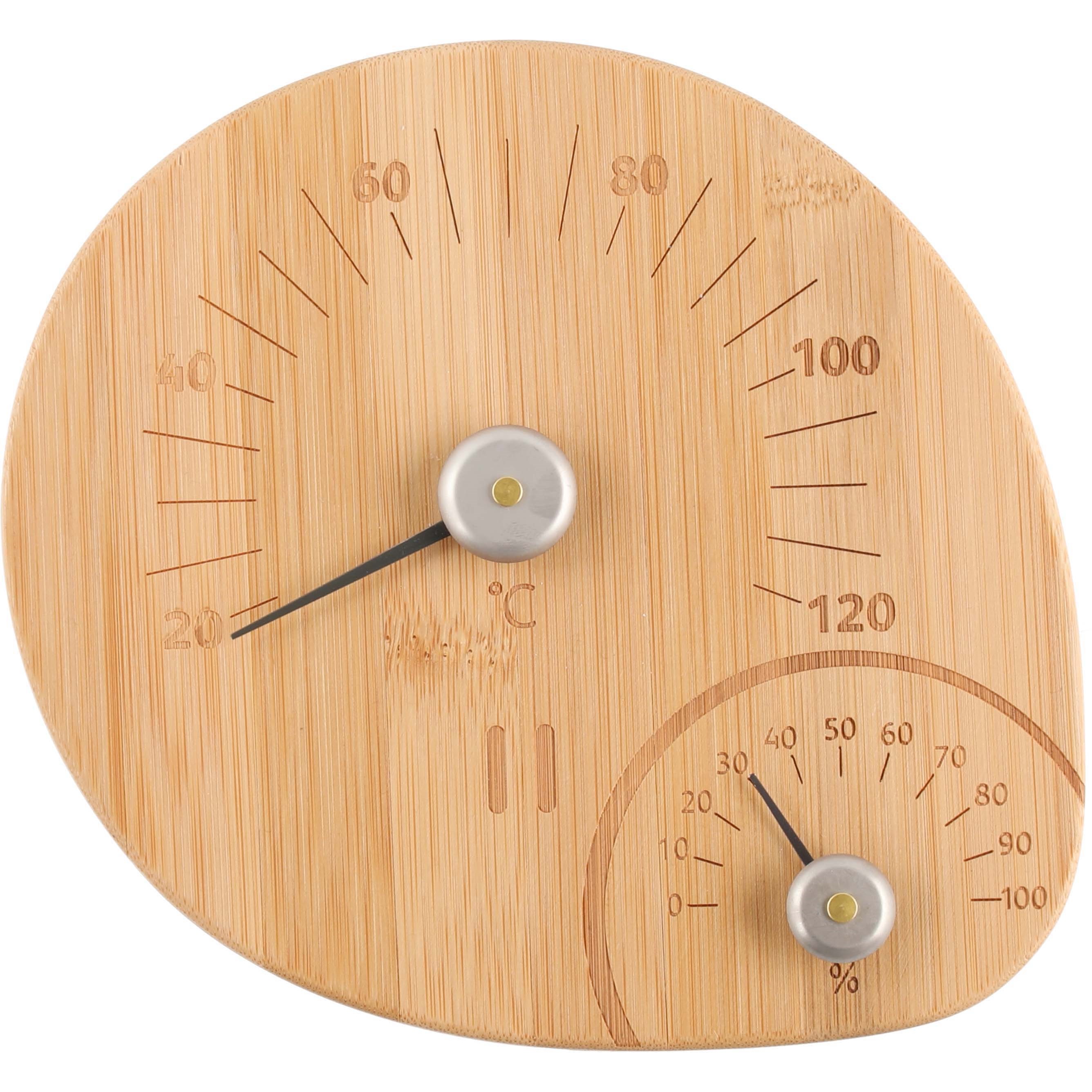 Läs mer om Rento Sauna Thermometer And Hygrometer Bamboo