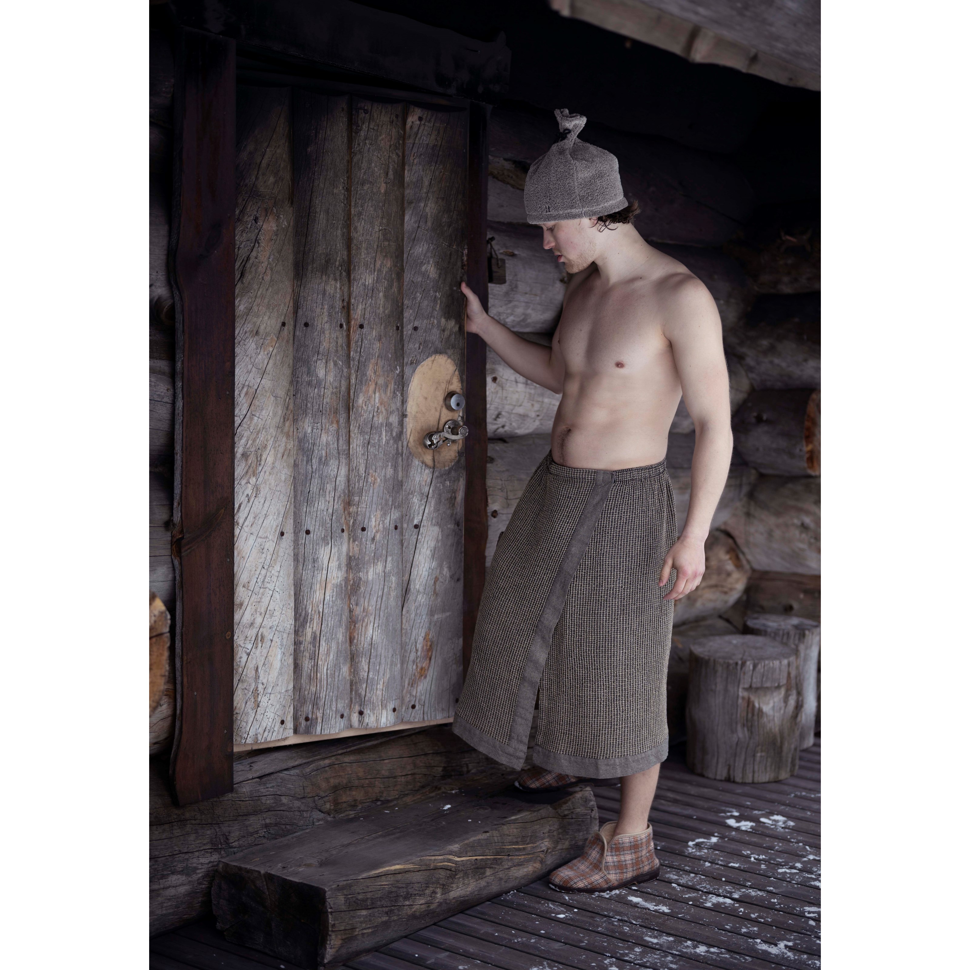 Rento Kenno Waist towel 70x145 cm Black/Beige (obrázok 5)