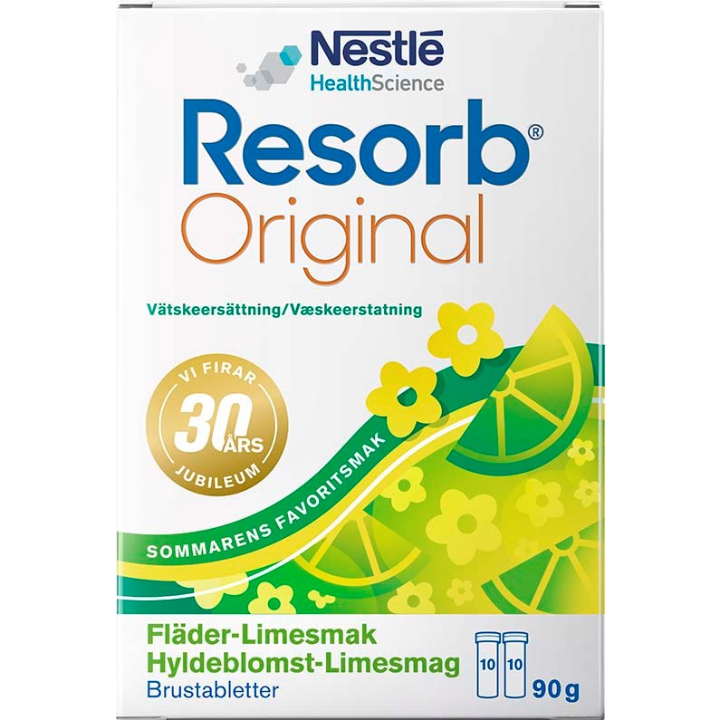 Resorb Original Summer Edition Vätskeersättning med Fläder-Limesmak 90