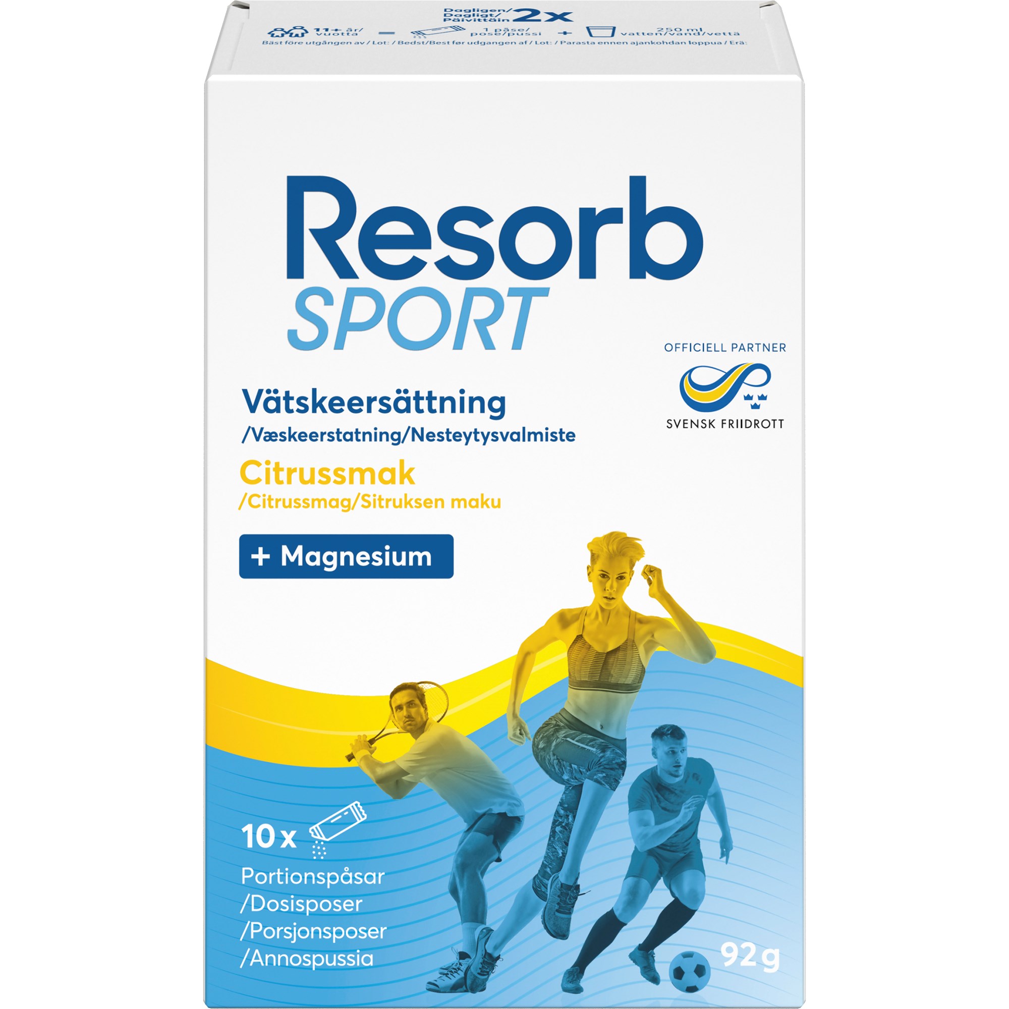 Resorb Sport Sport Citrussmak portionspåsar 92 g