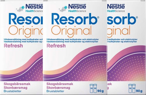Resorb Vätskeersättning med Skogsbärssmak 90g x3