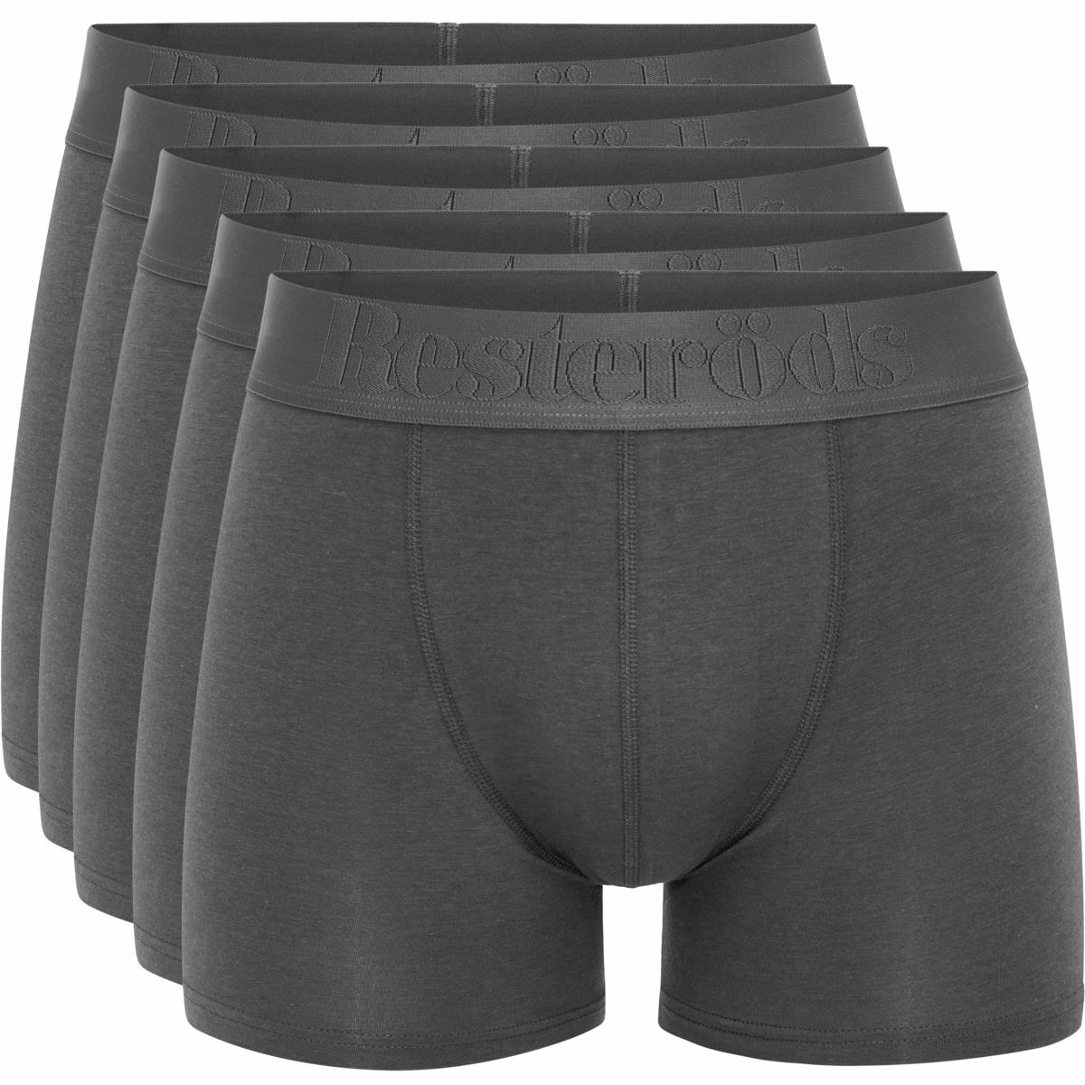 Resteröds Boxer Organic Cotton 5 pack Regular Leg Stone M | lyko.com