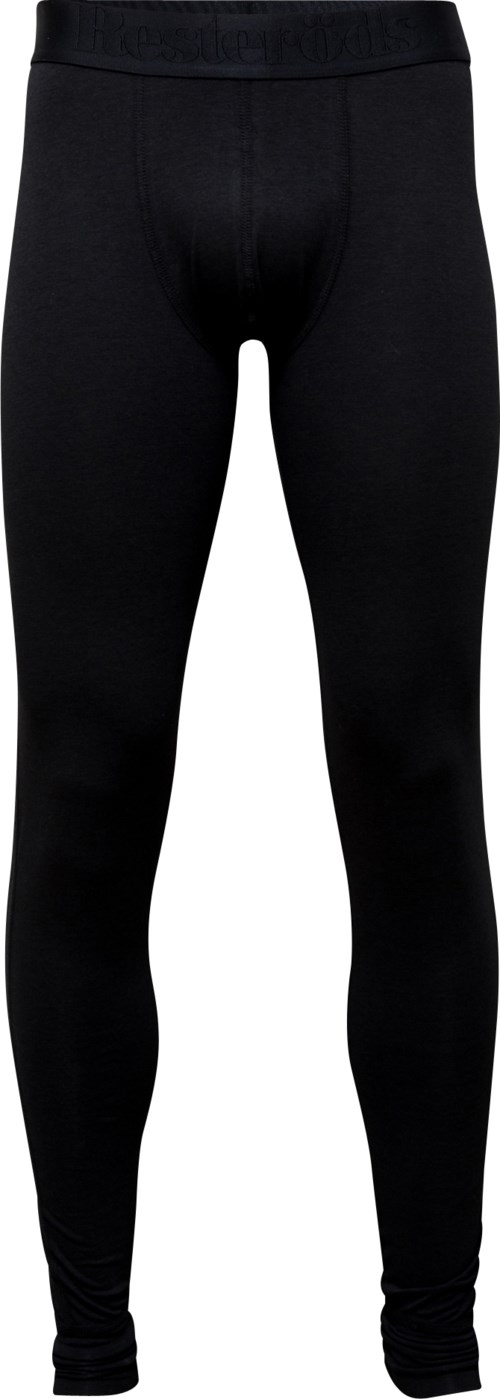 Svarta tighta leggings med bred midja och fullängdsdesign.