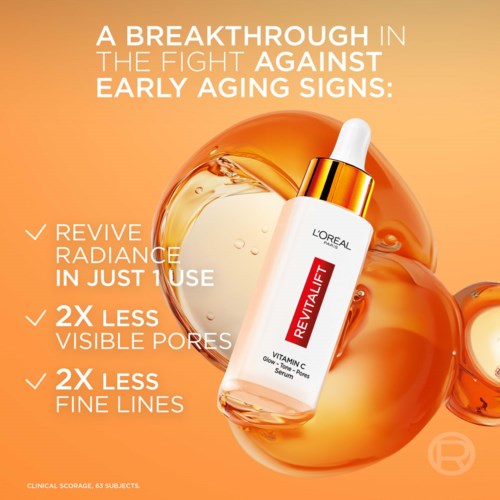 Сыворотка для лица L'Oreal Paris Revitalift Clinical 12% Vitamin C Serum, с витамином C, для сияния, 30 мл — фото 4