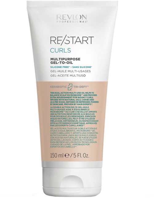 Revlon Restart Curls gel för hår, silikonfritt, hjälper till att återställa och definiera lockar, 150 ml (5 fl oz).