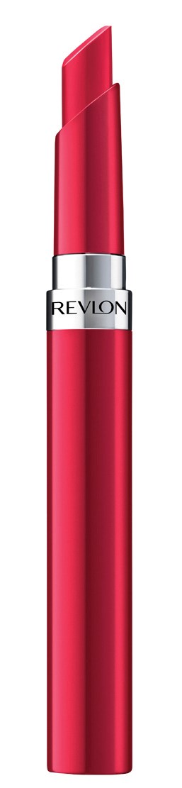 Röd läppstift med silverband och märket Revlon.