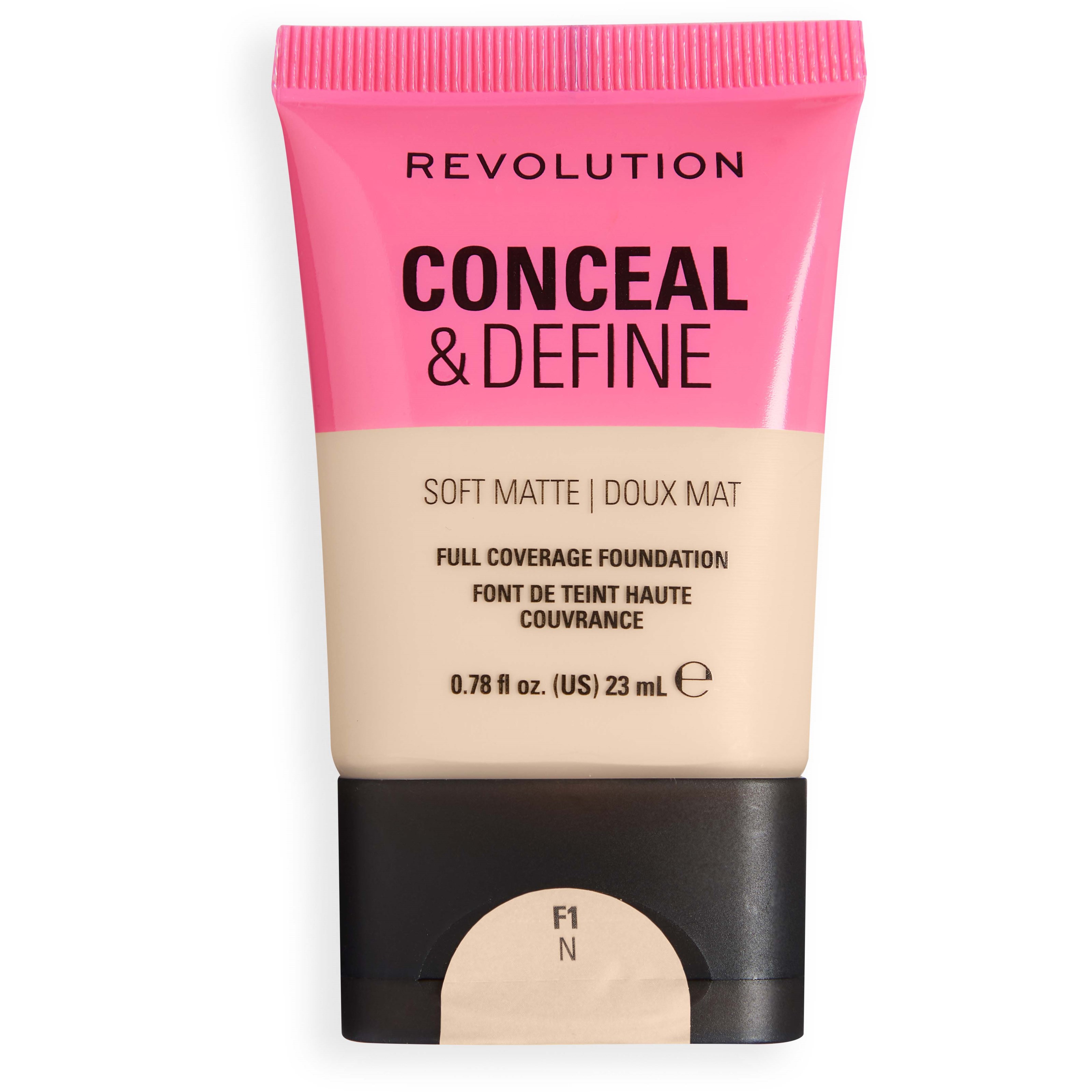 Revolution Beauty London Conceal and Define Soft Matte Tube Foundation F1N
