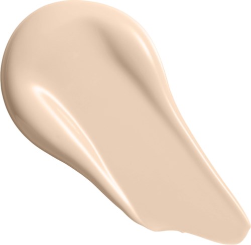 Beige huidverzorgingscrème op witte achtergrond.