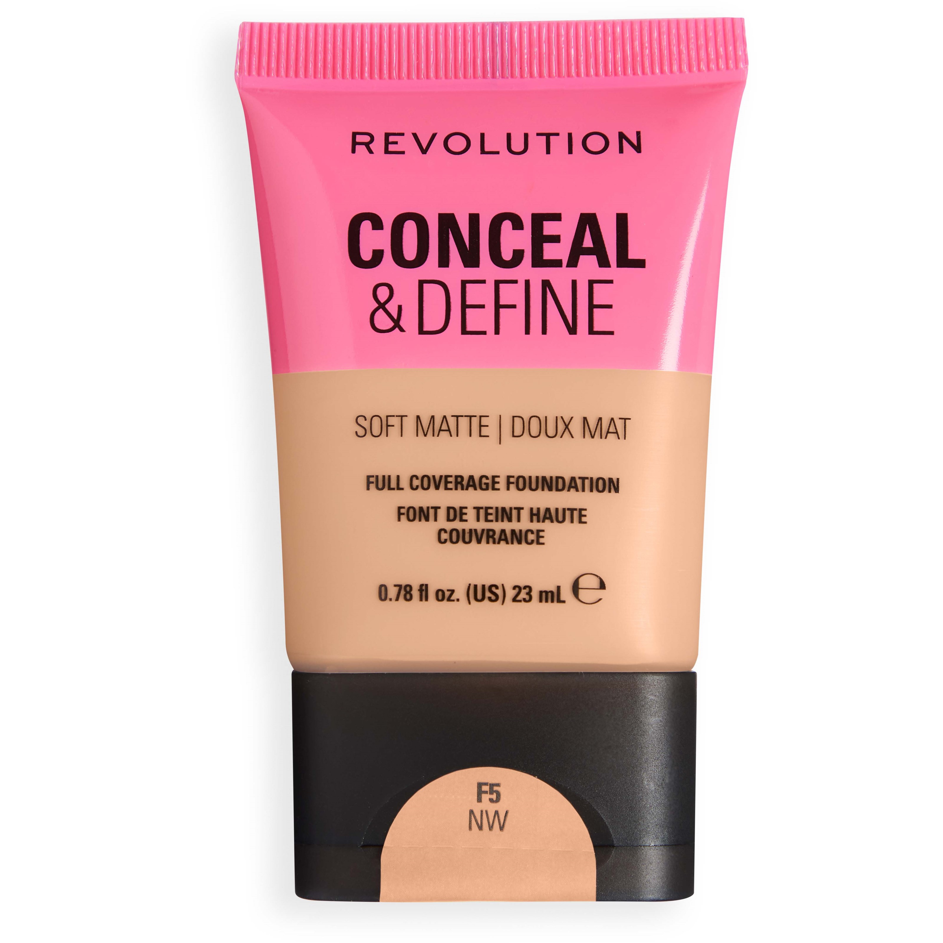 Revolution Beauty London Conceal and Define Soft Matte Tube Foundation F5NW