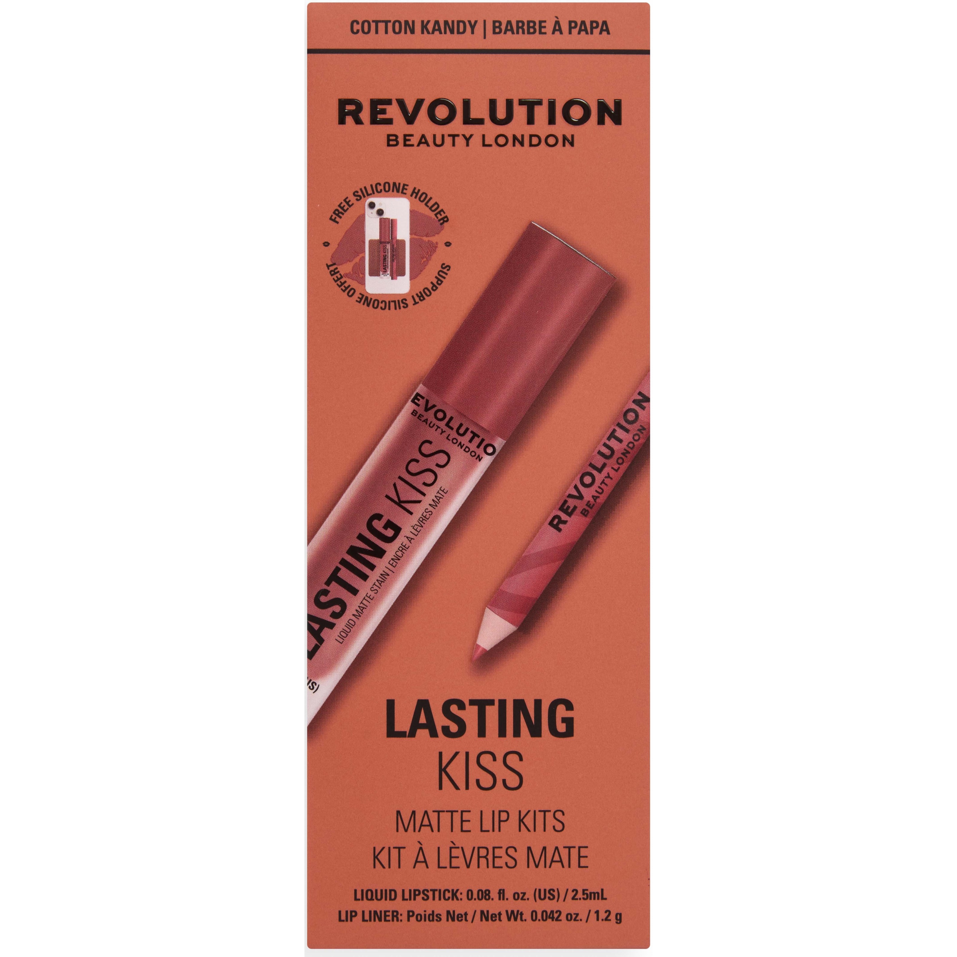 Revolution Beauty London Lasting Kiss Matte Lip Kit Cotton Kandy