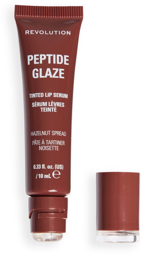 Revolution Beauty London Peptide Glaze Tinted Lip Serum Hazelnut Spread