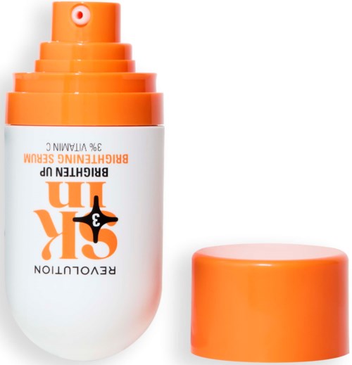 Valkoinen ja oranssi spraypullon, jossa on kansi ja merkintä Relief Actonille iholle.