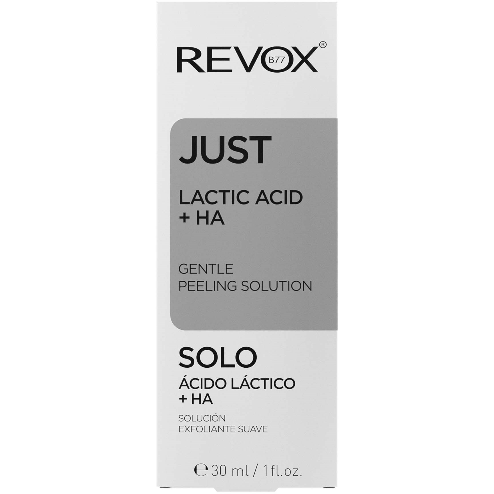 Revox B77 JUST Lactic Acid + Ha Gentle Peeling Solution 30 ml (obrázok 3)