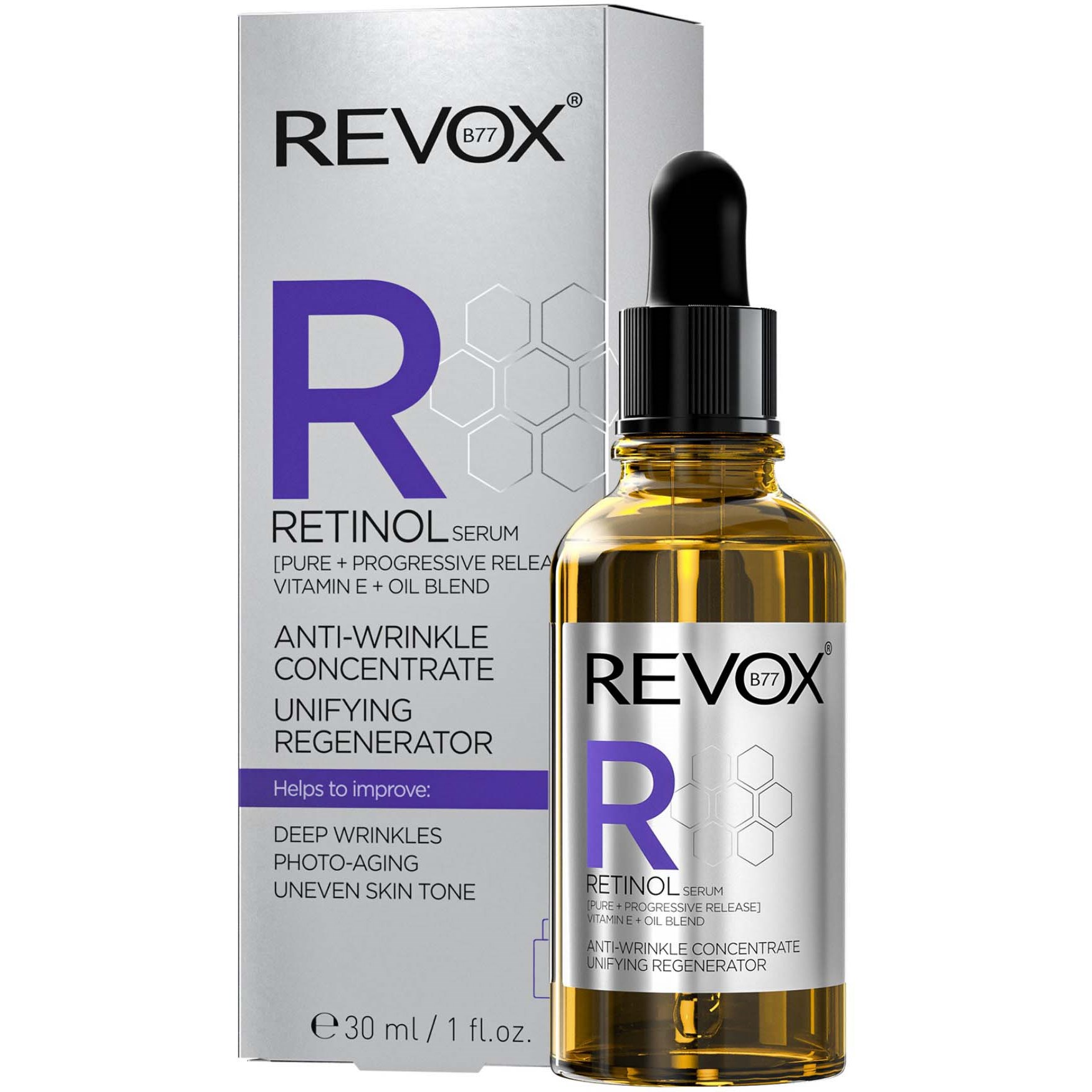 Revox B77 JUST Retinol Serum 0,3% Unifying Regenerator 30 ml (obrázok 2)