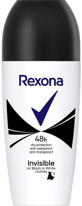 Rexona 48h Invisible on black and white clothes roll-on
