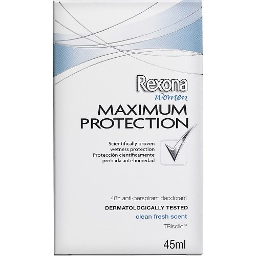 Rexona Maximum Protection For Women Clean Scent 45ml - Antyperspirant (obrázok 3)