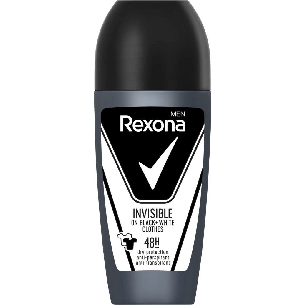 Läs mer om Rexona Men 48h Invisible black + white roll-on 50 ml