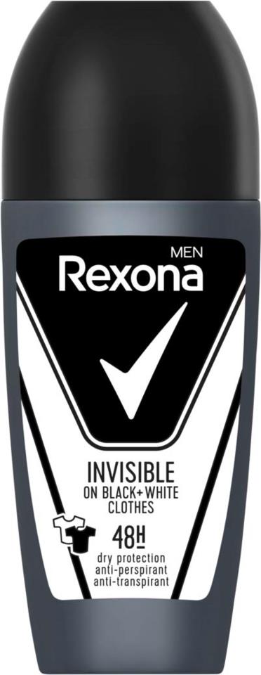 Rexona Men 48h Invisible black + white roll-on 50 ml
