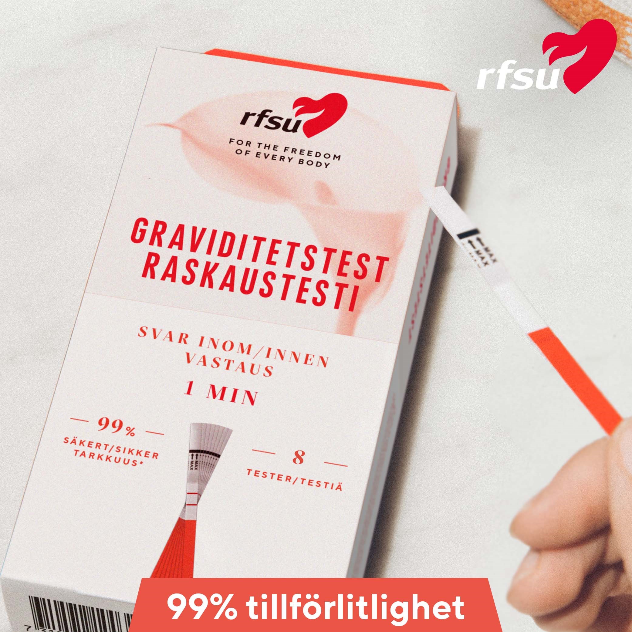 RFSU Graviditetstest Strips 8 szt. (obrázok 4)
