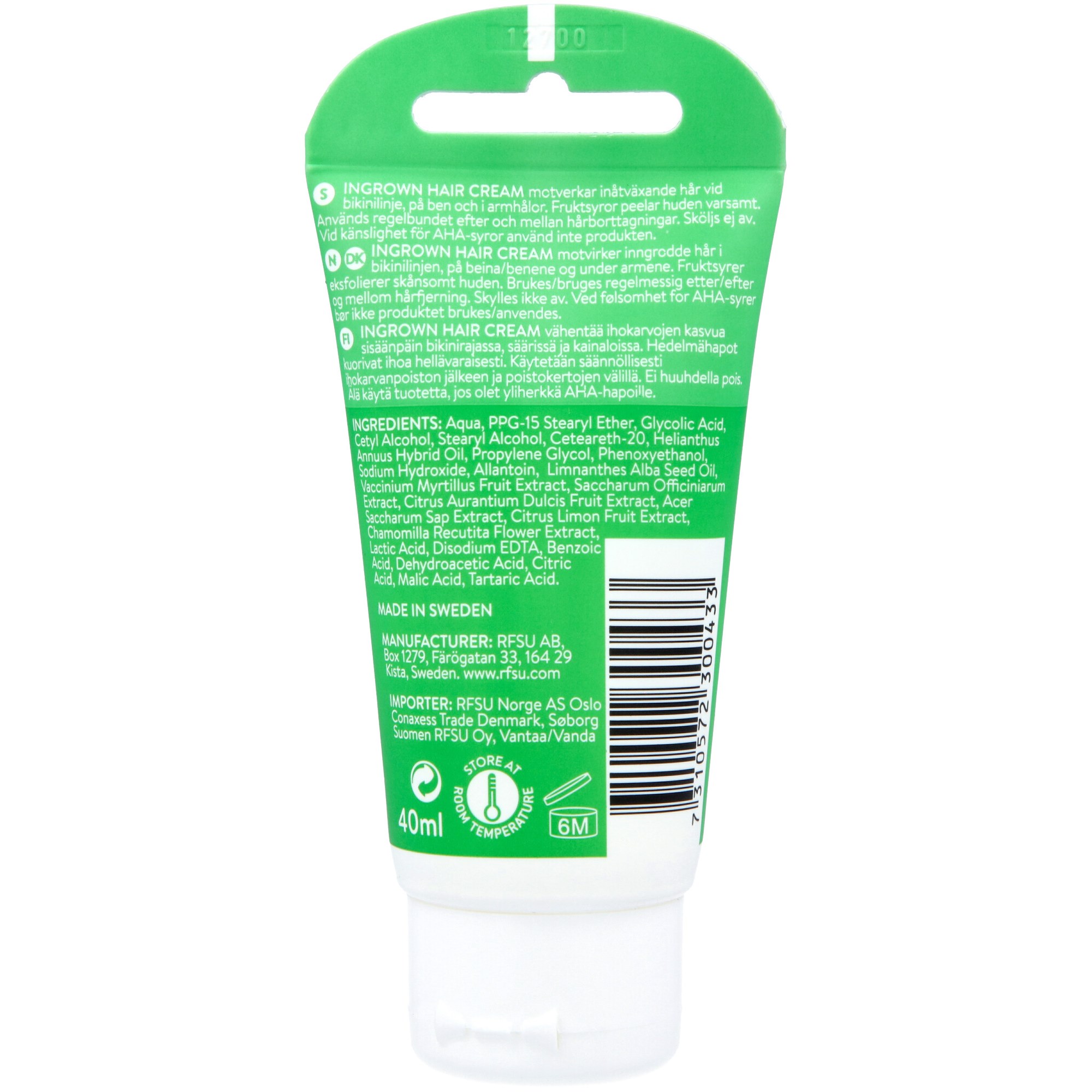 Alternativ bild 1 för RFSU Intim Ingrown Hair Cream 40 ml