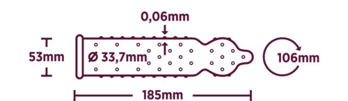 Technical drawing of a glass tube with measurements and specifications in millimeters.