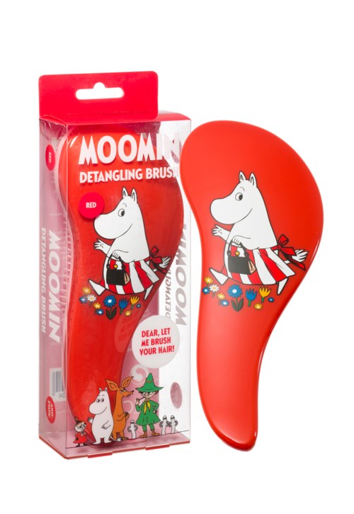 Rich Moomin Detangling Brush Red Muminmamma