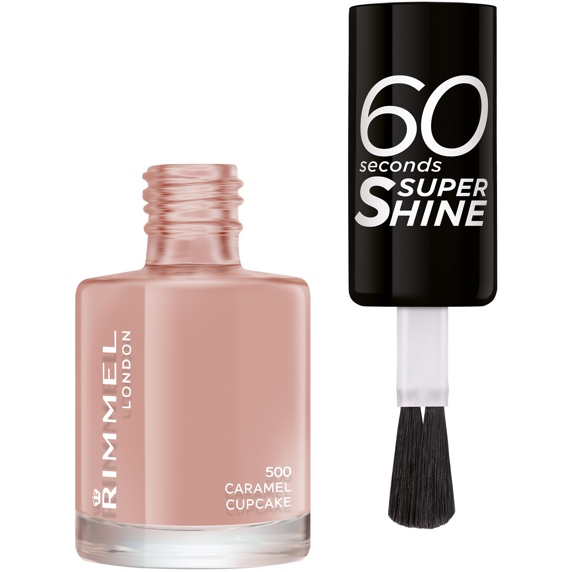Rimmel 60 Seconds Super Shine Nail Polish 500 Caramel Cupcake