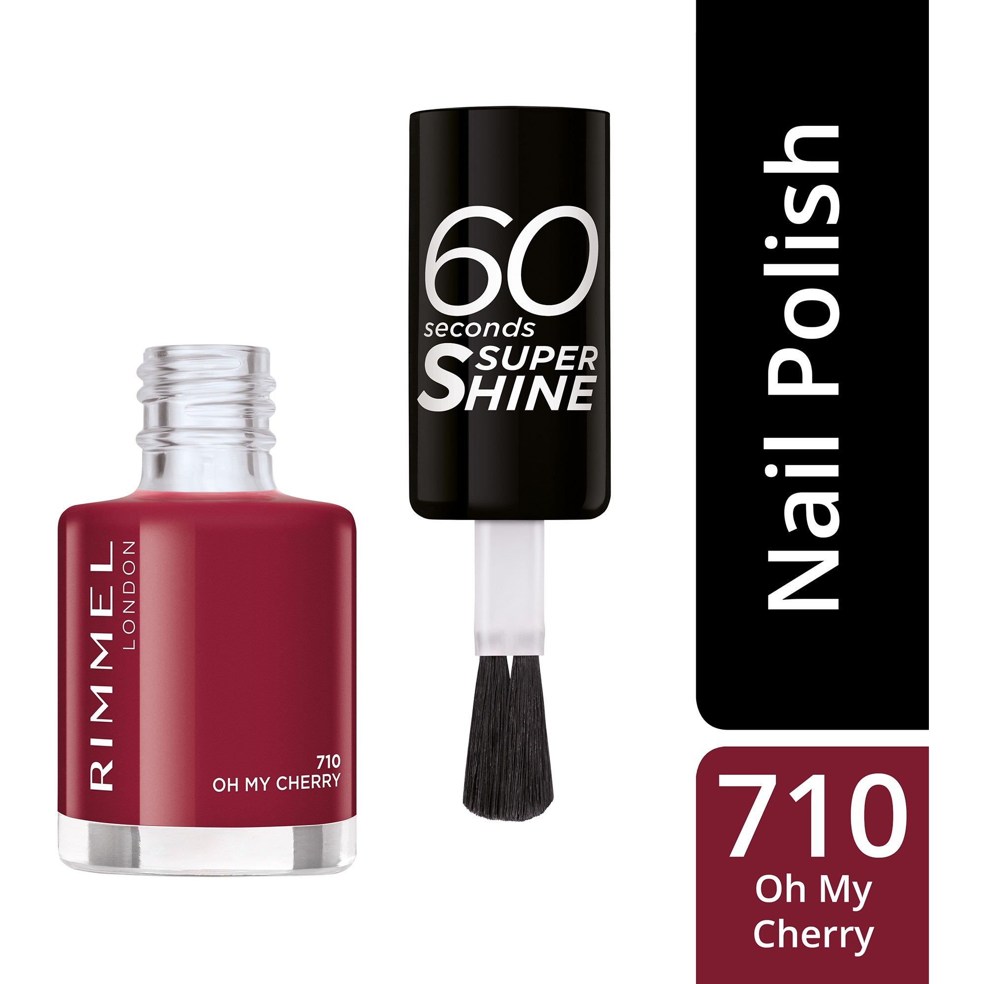 Alternativ bild 1 för Rimmel 60 Seconds Nail Polish 710 Oh My Cherry