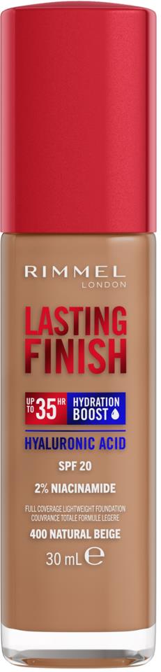 Rimmel Clean Lasting Finish Foundation 400 Natural Beige 30 ml