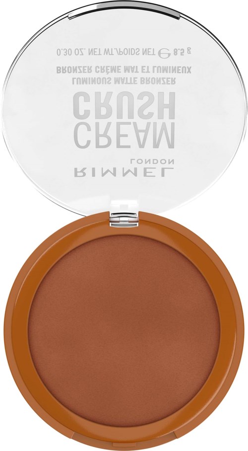 Runder Bronzer mit klarem Deckel, beschriftet Sun Kissed, in warmem Braunton.