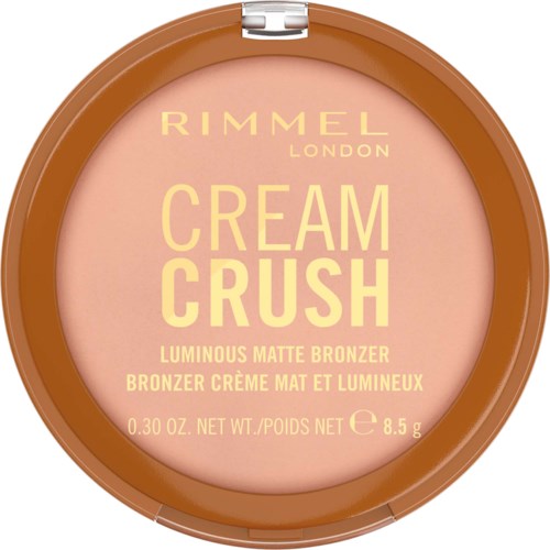 Luminous matte Bronzer in runder Verpackung mit transparentem Deckel und gelben Text.