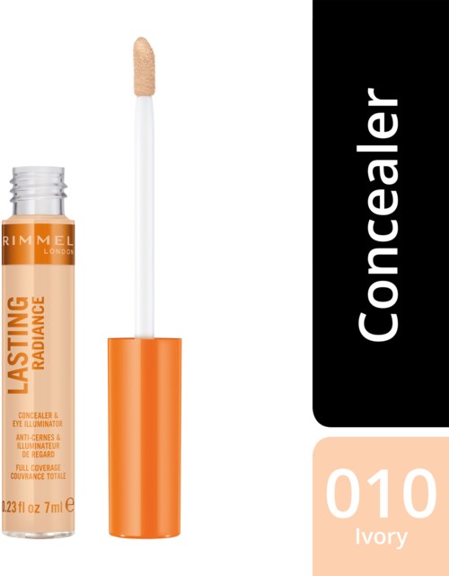 Rimmel-korjausvoideputki ja aplikaattoriharja, sävy 010 Ivory.