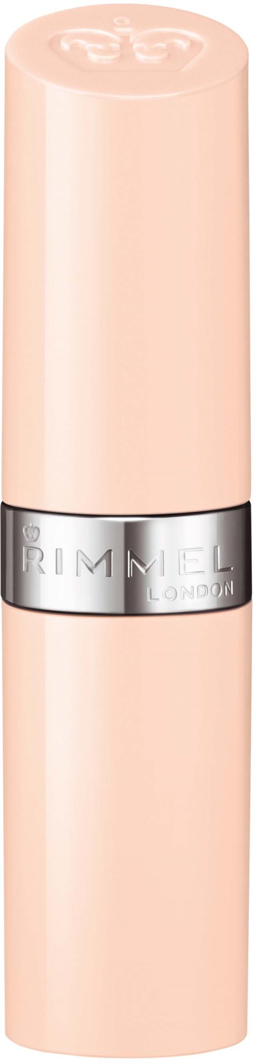 Różowy, cylindryczny produkt do urody z srebrną taśmą i nazwą marki "Primel London".