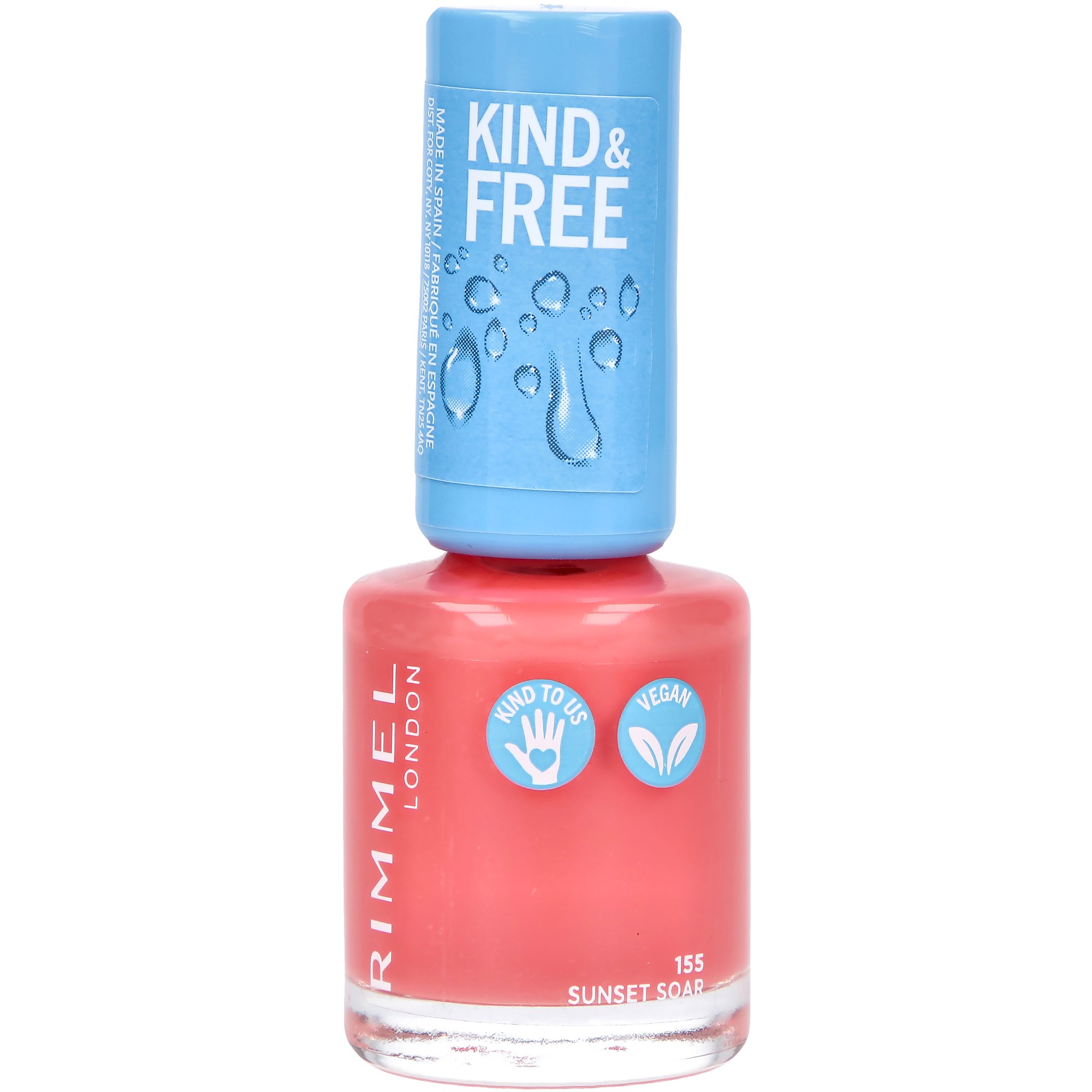 Läs mer om Rimmel Kind & Free clean nail 155 CoralOrange