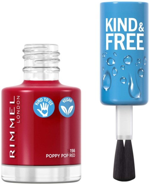 Rimmel Kind & Free Clean Nail Polish 156 Poppy Pop Red