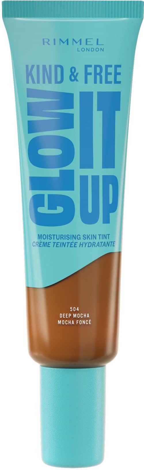 Rimmel Kind & Free Glow It Up Moisturising Skin Tint Deep Mocha 504