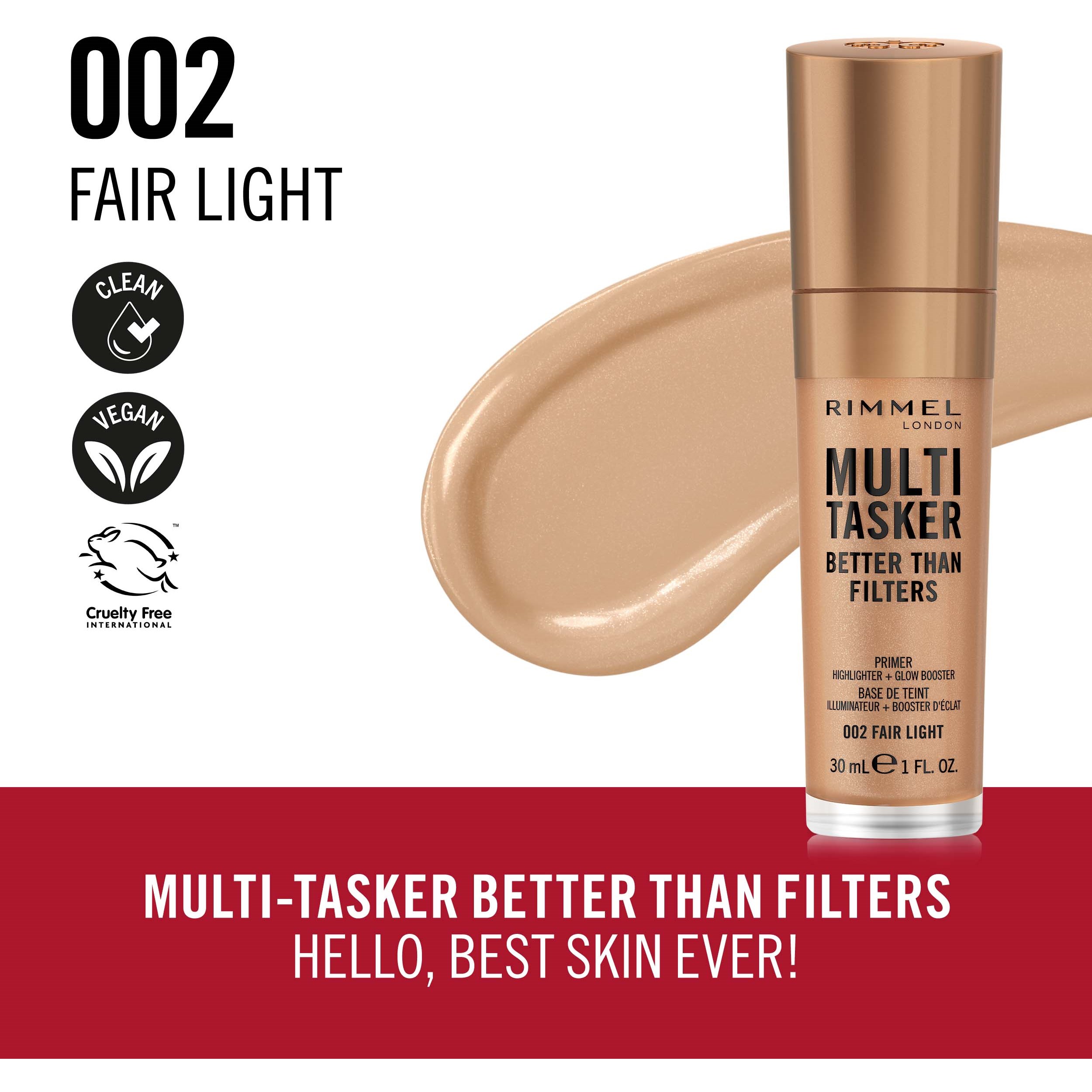 Alternativ bild 1 för Rimmel Kind & Free Multi Tasker 3-in-2 002 Fair Light