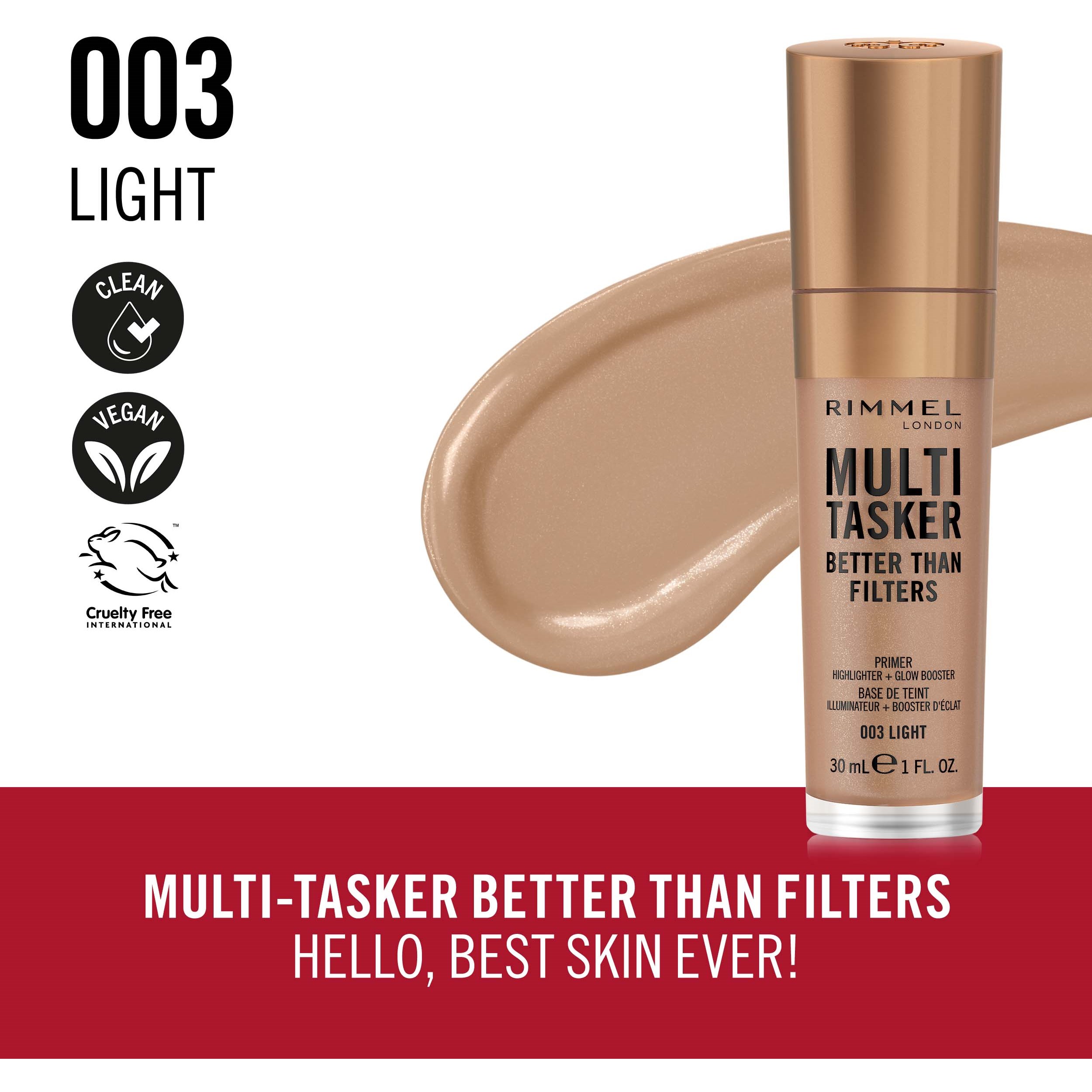 Alternativ bild 1 för Rimmel Kind & Free Multi Tasker 3-in-3 003 Light