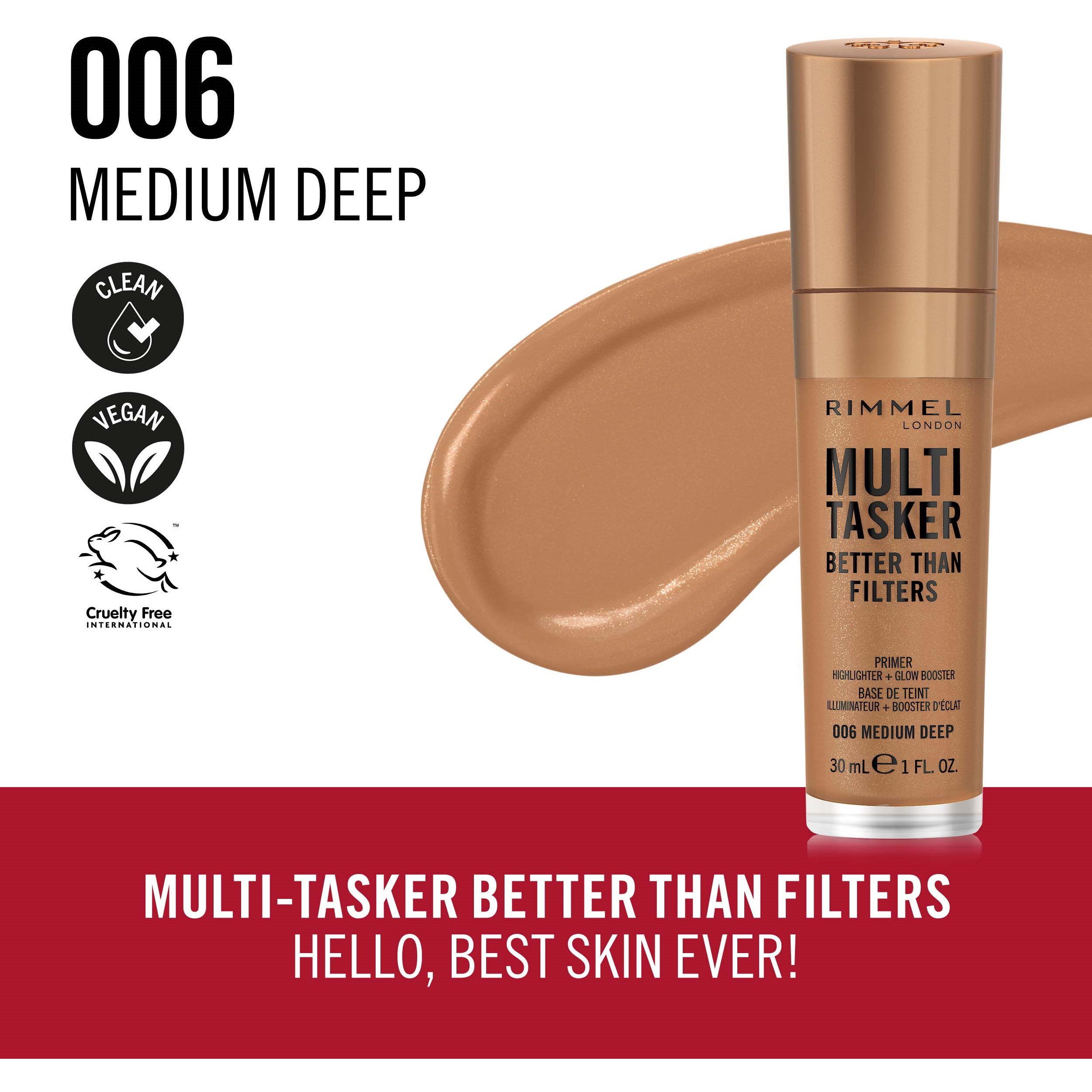 Alternativ bild 1 för Rimmel Kind & Free Multi Tasker 3-in-6 006 Medium Deep