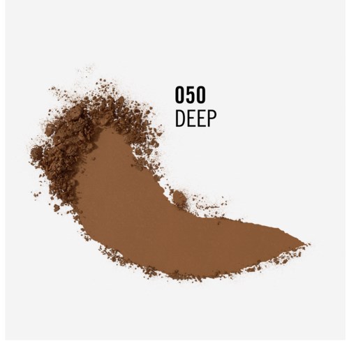 Ein brauner Pulverschwung ist in einer Kurve mit der Nummer 050 und dem Wort DEEP daneben.