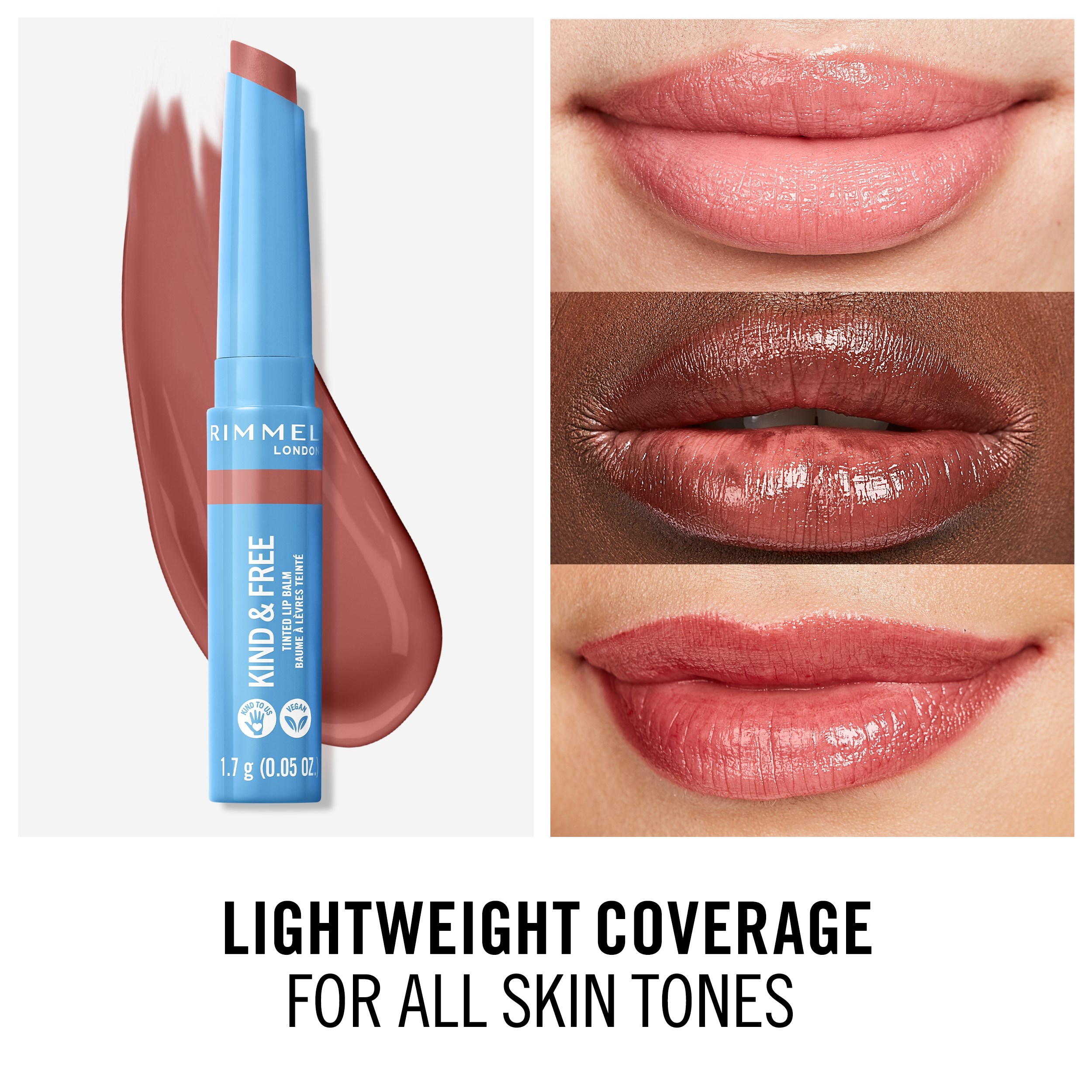 Rimmel Kind & Free Tinted Lip Balm 002 Natural Apricot (obrázok 4)