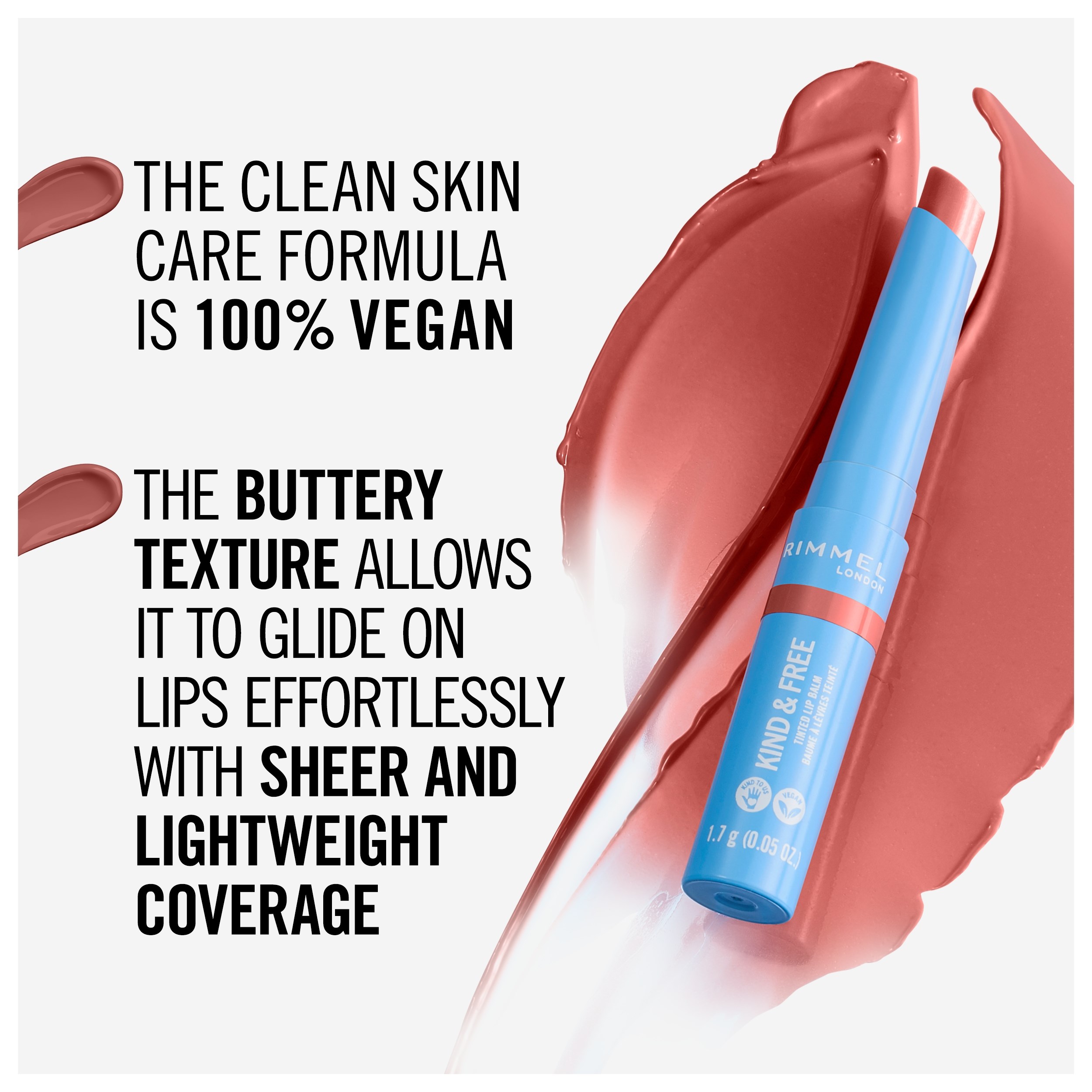 Rimmel Kind & Free Tinted Lip Balm 002 Natural Apricot (obrázok 6)