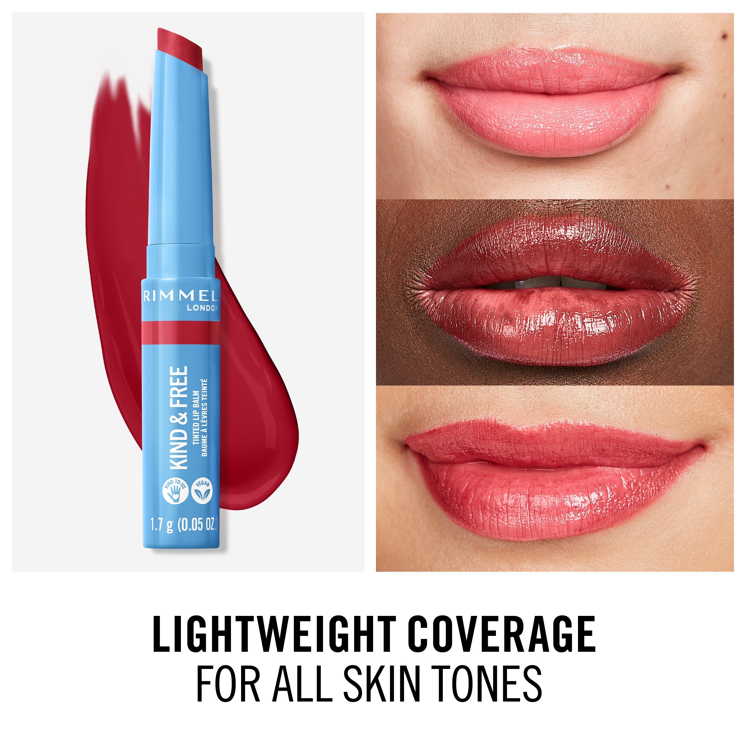 Rimmel Kind & Free Tinted Lip Balm 005 Cherry Red (obrázok 4)