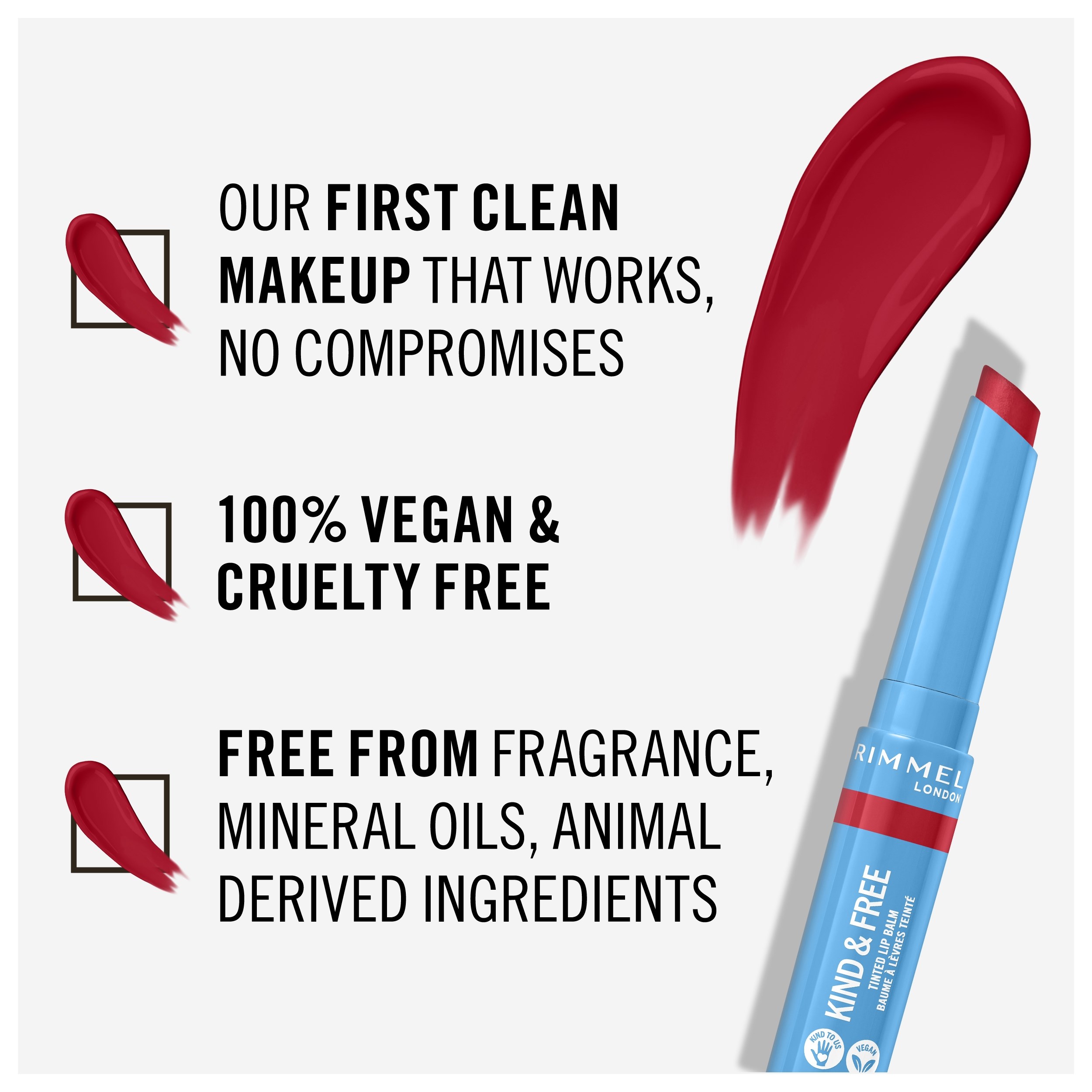 Rimmel Kind & Free Tinted Lip Balm 005 Cherry Red (obrázok 5)