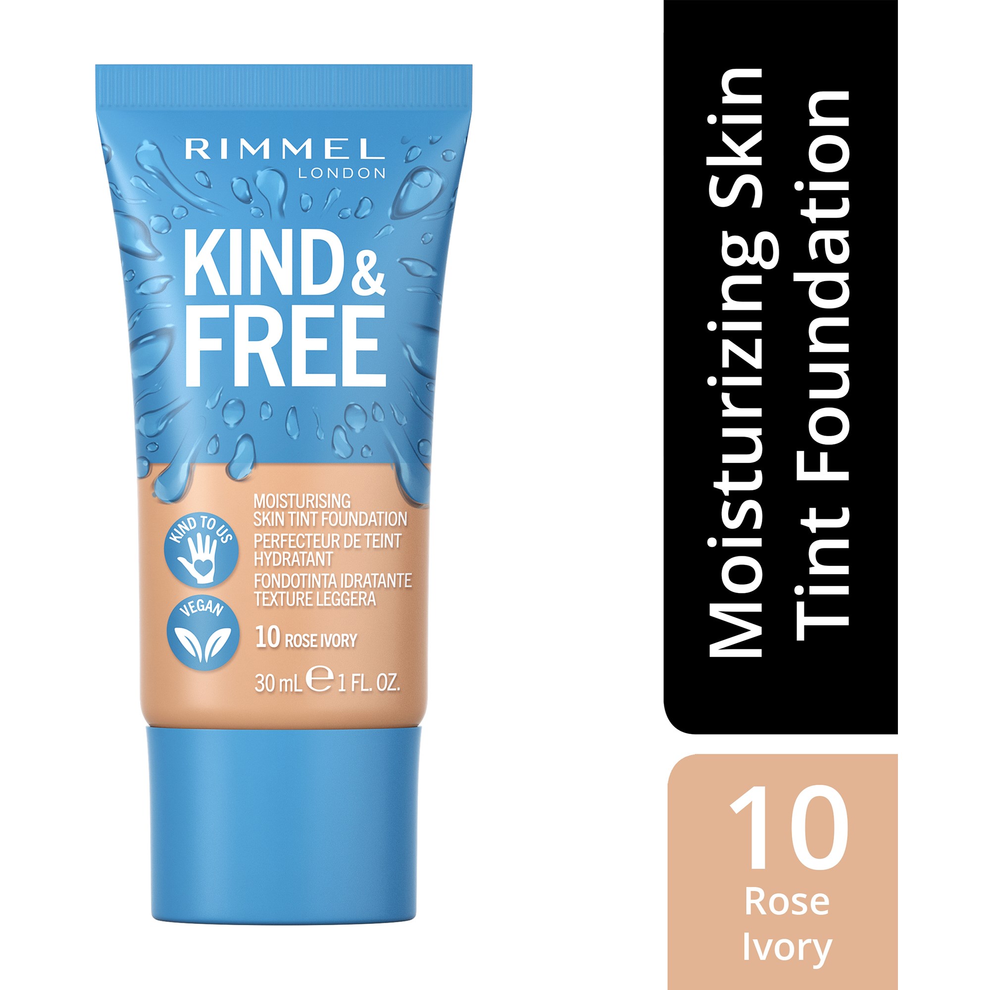 Alternativ bild 1 för Rimmel Kind & Free Liquid Foundation Rose Ivory 010