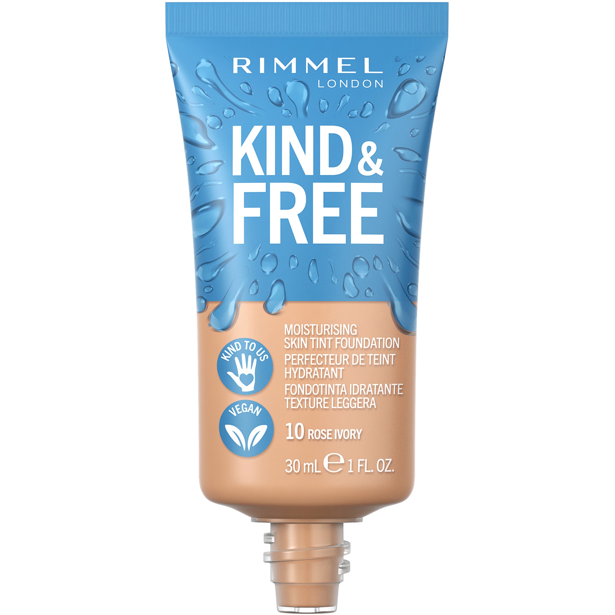 Rimmel Kind & Free Skin Tint Foundation Rose Ivory 010 (obrázok 4)