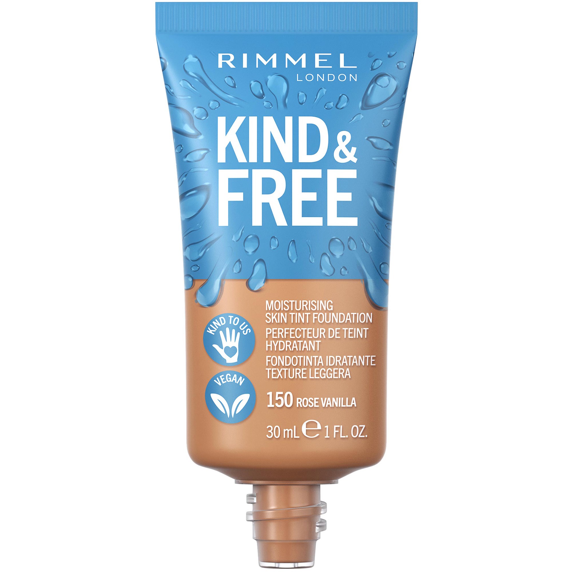 Rimmel Kind & Free Skin Tint Foundation Rose Vanilla 150 (obrázok 4)