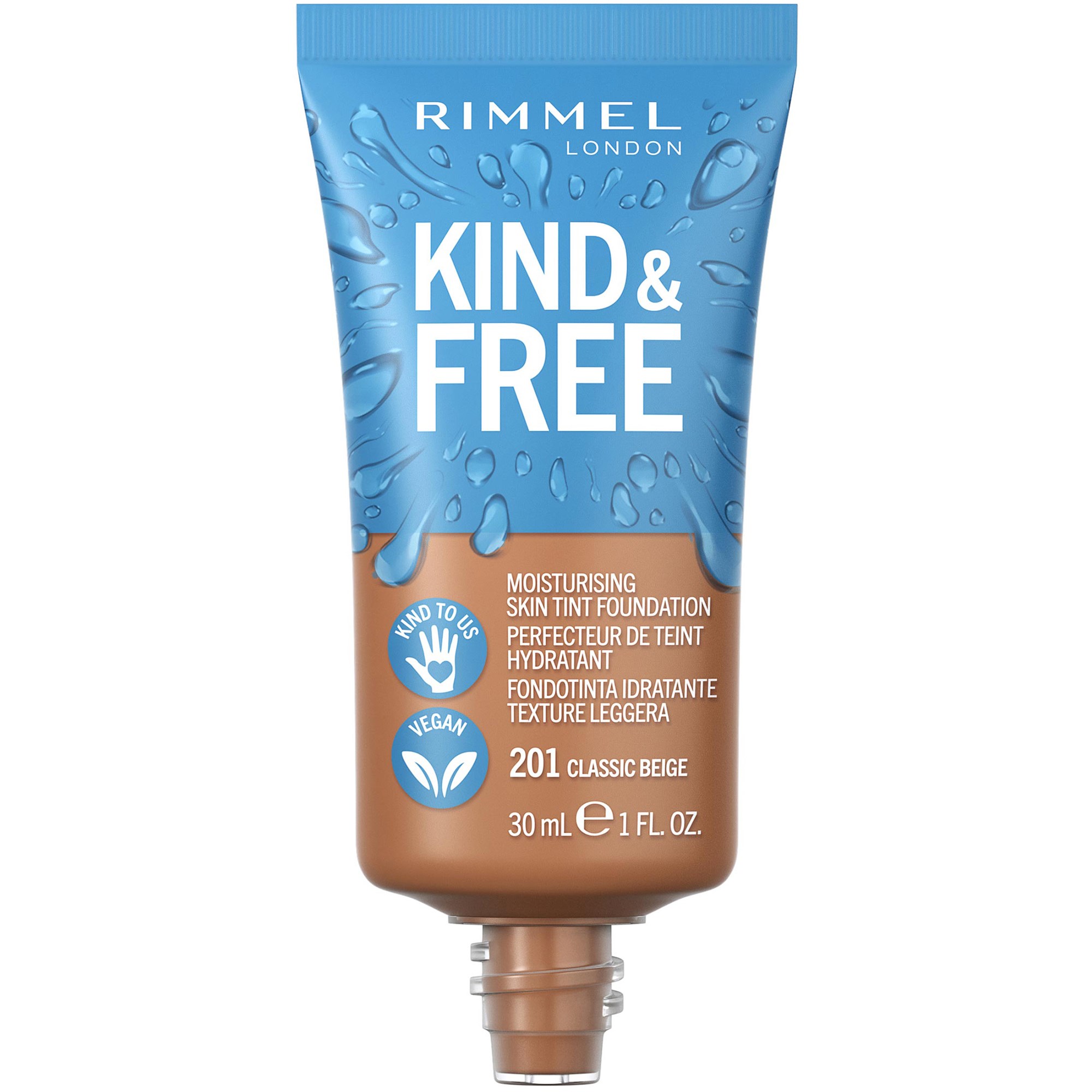 Rimmel Kind & Free Skin Tint Foundation Classic Beige 201 (obrázok 4)
