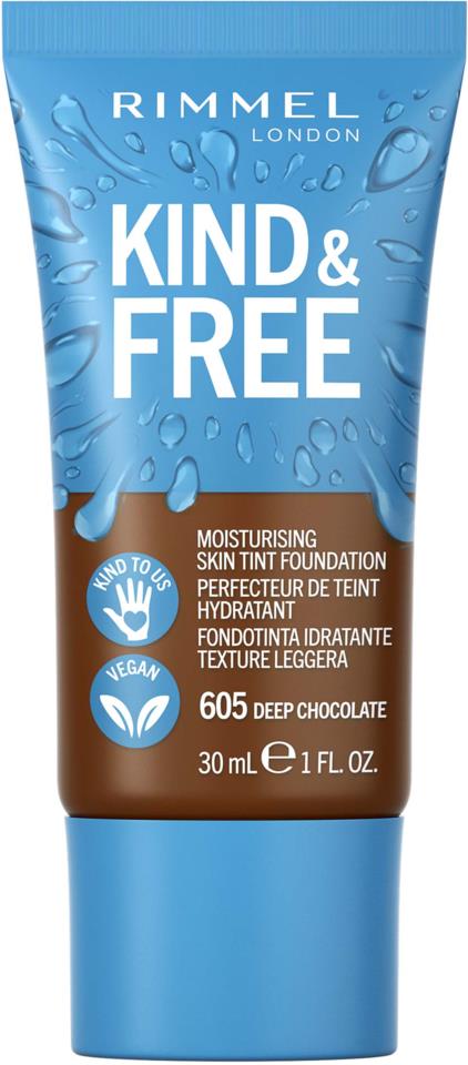 RIMMEL Kind&Free skin tint 605 Deep chocolate