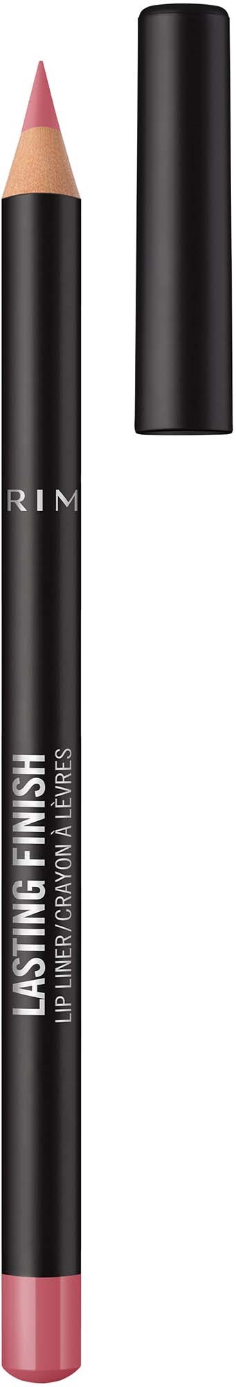 Svart blyant med rosa spiss og hette, merket RIMM LASTING FINISH JELLY BORN NUDES.